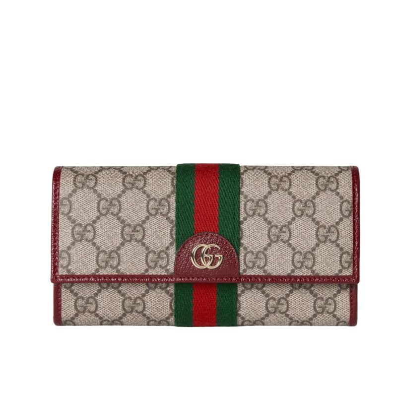 GUCCI OPHIDIA CONTINENTAL WALLET RED 19CM 838485 FAE0L 9789