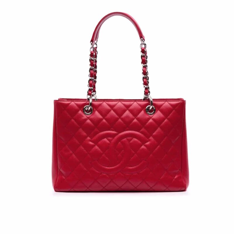 CHANEL GRAND SHOPPING TOTE RED 33CM