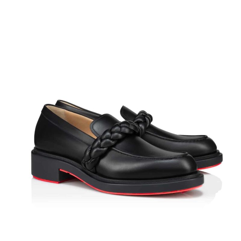 CHRISTIAN LOUBOUTIN URBINO MOC BRAID BLACK 1240909BK01