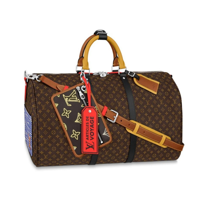 LOUIS VUITTON KEEPALL BANDOULIERE 50 BROWN 50CM M56855