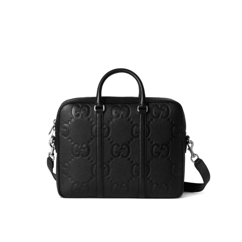 GUCCI GG JUMBO MEDIUM BRIEFCASE BLACK 40CM 792264 AABY0 1000
