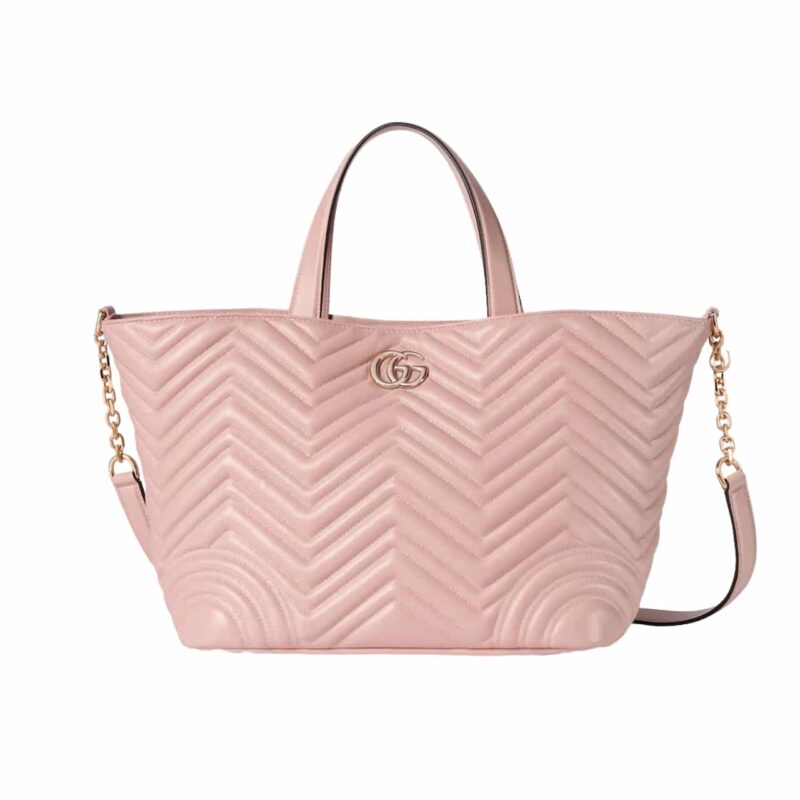 GUCCI BETTY MEDIUM TOTE BAG PALE PINK MATELASSE 28CM ‎847387 AAFA1 6823