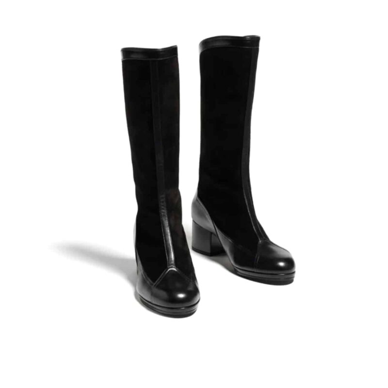 CHANEL MÉTIERS DART HIGH BOOTS BLACK G46591 B21102 94305
