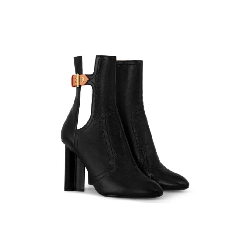 LOUIS VUITTON SILHOUETTE ANKLE BOOT BLACK 1ACL6X