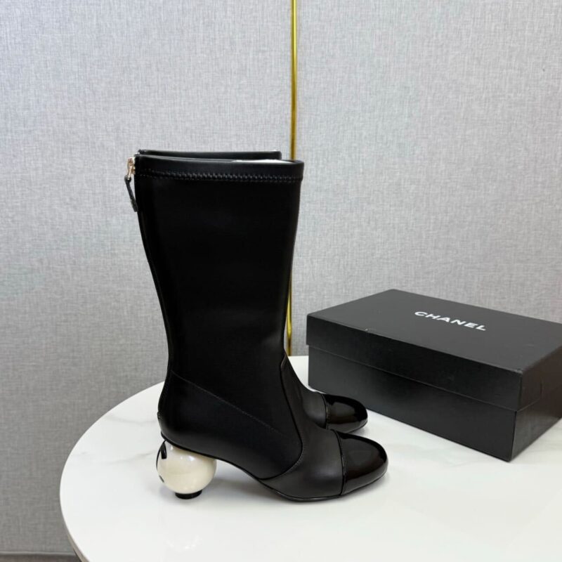 Alternative view of [SUPER VIP 1:1] CHANEL MID CALF BOOTS LEATHER BLACK G46776 B22203 94305