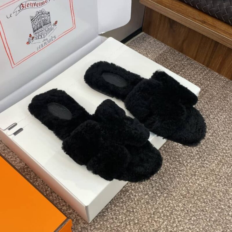 Alternative view of [SUPER VIP 1:1] HERMES ORAN SANDAL ROUGE H BLACK H212178Z 02370