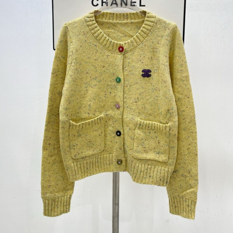 Alternative view of CHANEL KNIT CARDIGAN YELLOW