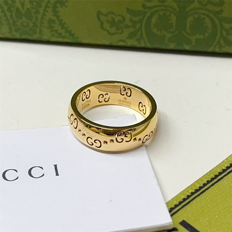 Alternative view of GUCCI ICON GG THIN RING YELLOW GOLD ‎804335 J8500 8000