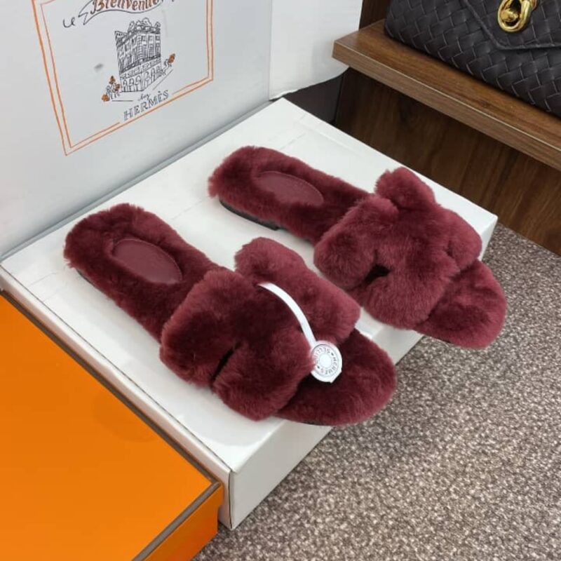 Alternative view of [SUPER VIP 1:1] HERMES ORAN SANDAL ROUGE H BURGUNDY H231288Z L1350