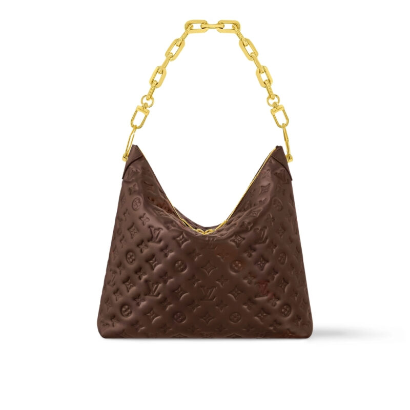 LOUIS VUITTON COUSSIN HOBO MM CHOCOLAT 30CM M12072