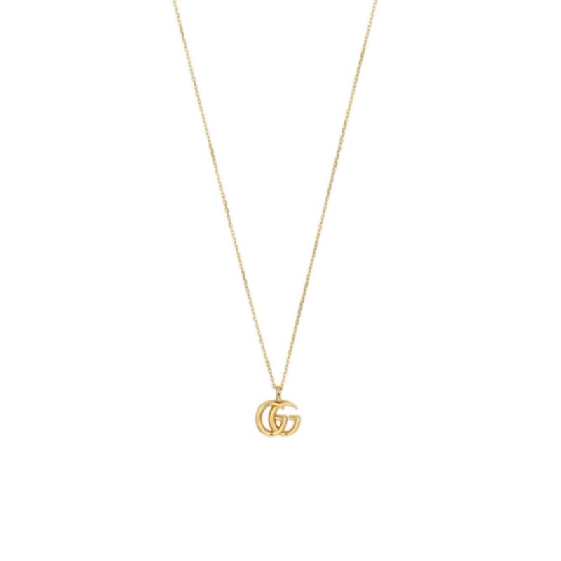 GUCCI GG RUNNING NECKLACE IN YELLOW GOLD WITH DOUBLE G PENDANT 502088 J8500 8000