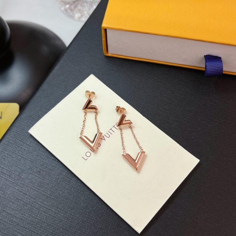 Alternative view of LOUIS VUITTON LV VOLT UPSIDE DOWN EARRINGS PINK GOLD