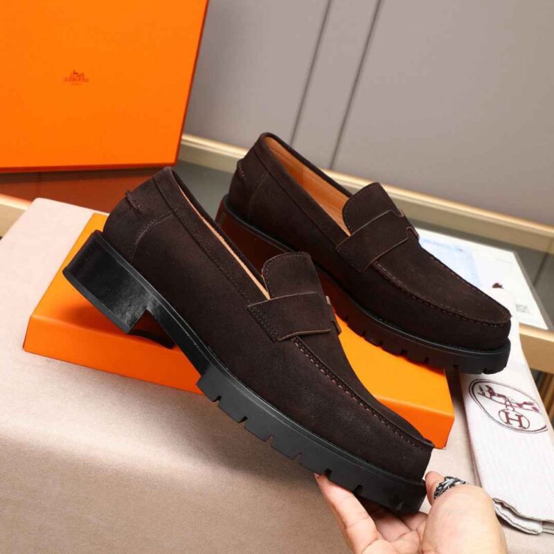 Alternative view of HERMES KLEMENT LOAFER BROWN H252905ZAF7420