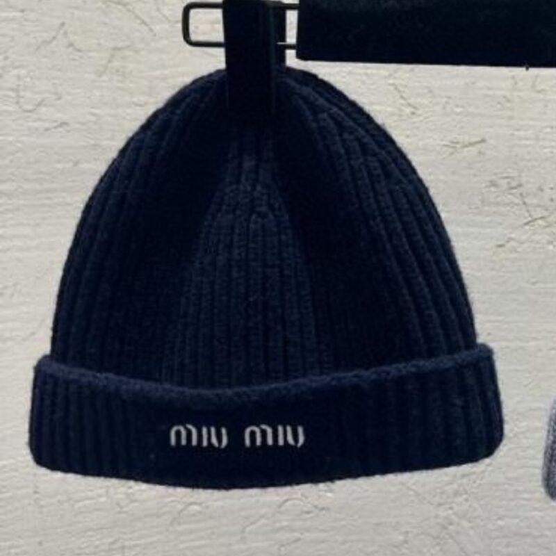 Alternative view of MIUMIU WOOL BEANIE NAVY BLUE