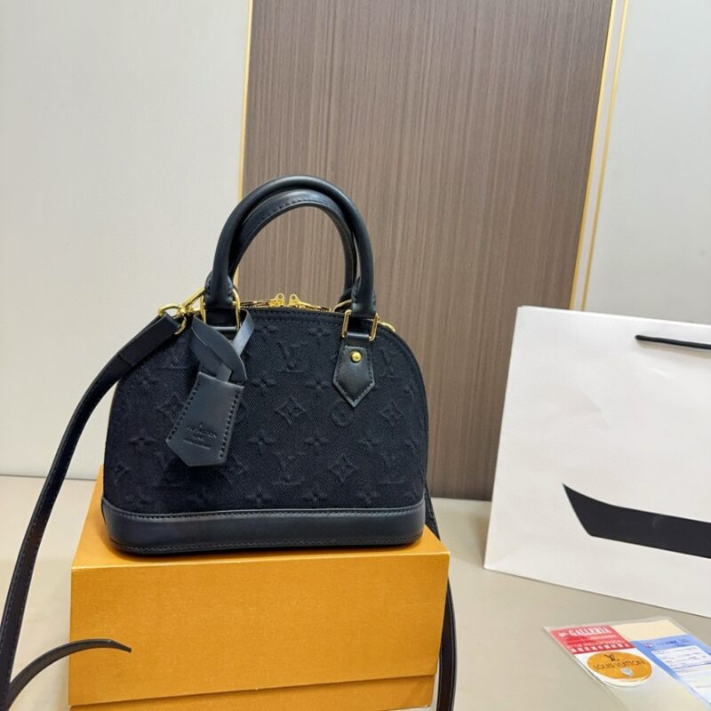 Alternative view of LOUIS VUITTON ALMA DENIM BLACK 24CM