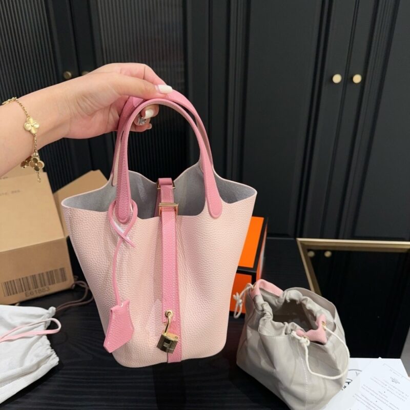 Alternative view of HERMES PICOTIN LOCK 18 POCKET BAG LIGHT PINK 18CM