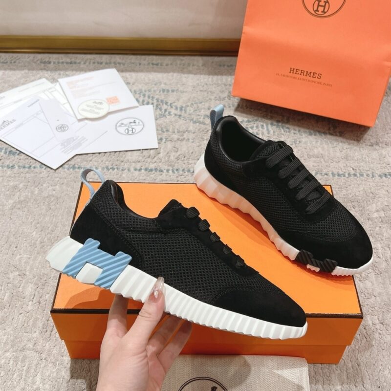 Alternative view of HERMES BOUNCING SNEAKER BLACK AND BLUE H232173Z 03355