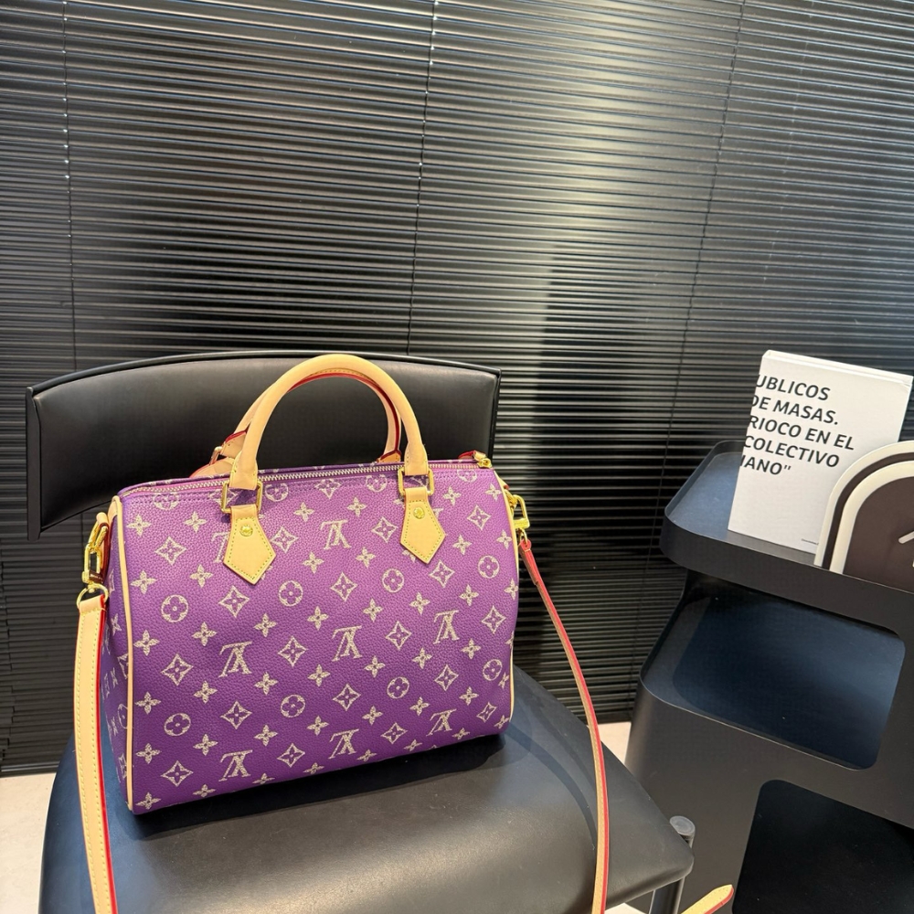 LOUIS VUITTON SPEEDY P9 BANDOULIÈRE 30 PURPLE 32CM - Image 6