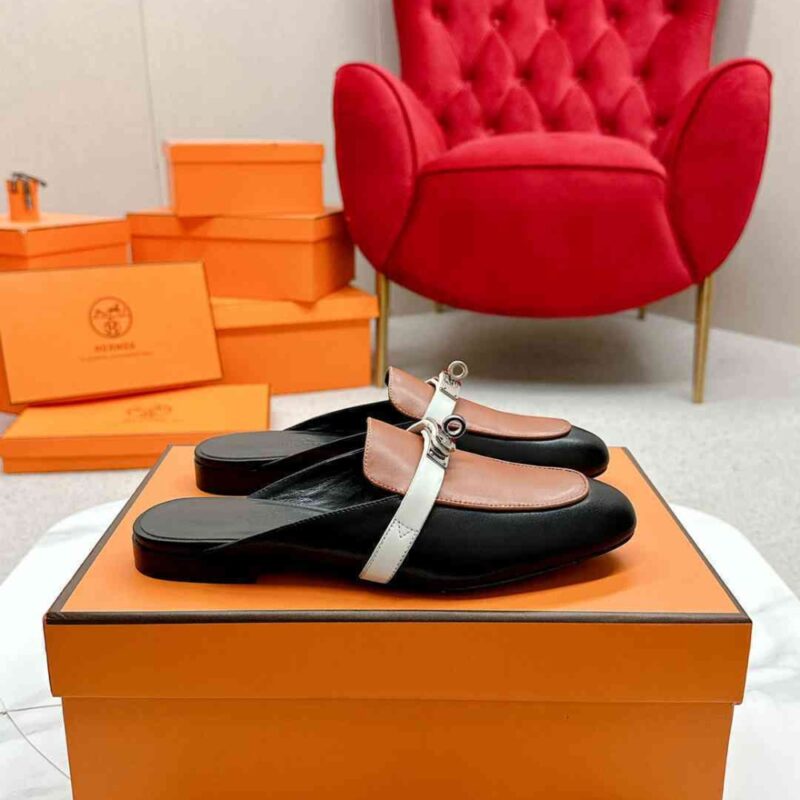 Alternative view of HERMES OZ MULE MULTICOLORE NOIR H211157Z 03355