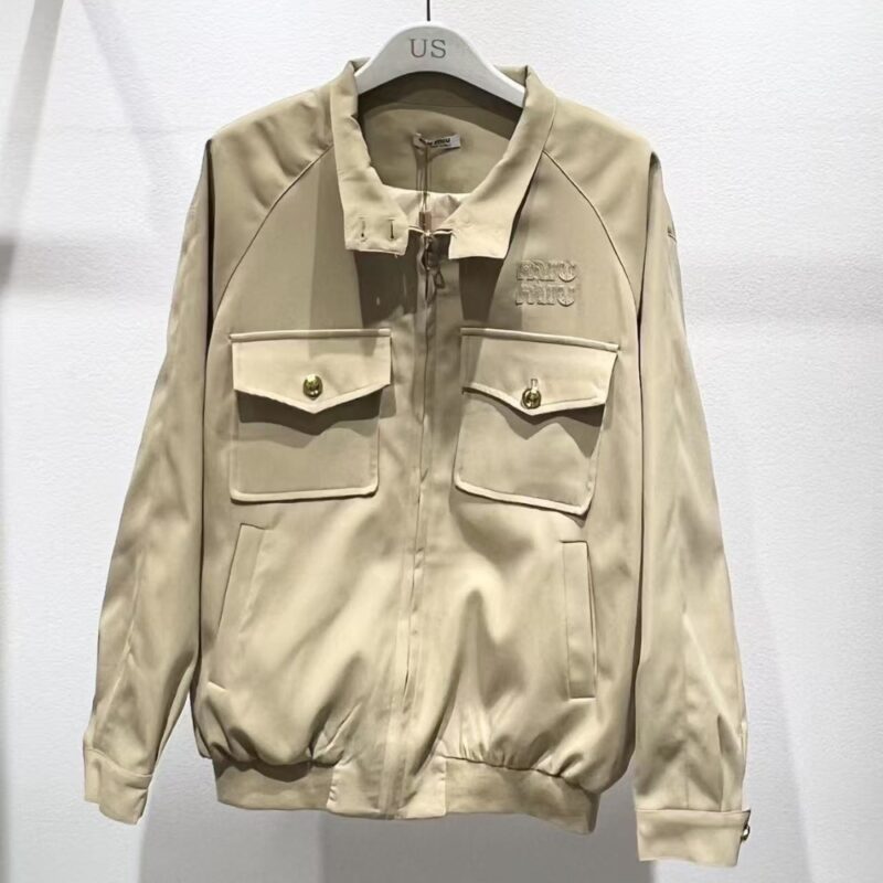 Alternative view of MIU MIU CORD CHINO BLOUSON JACKET BEIGE