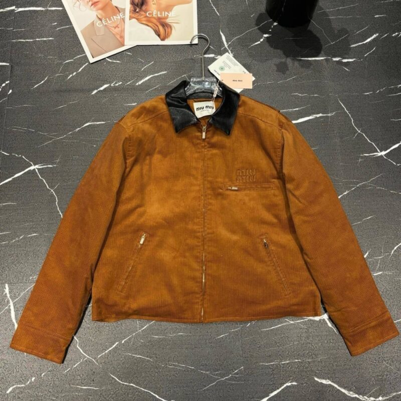 Alternative view of MIU MIU PADDED CORDUROY BLOUSON DARK BEIGE ML1336 1795 F0346 S OOO