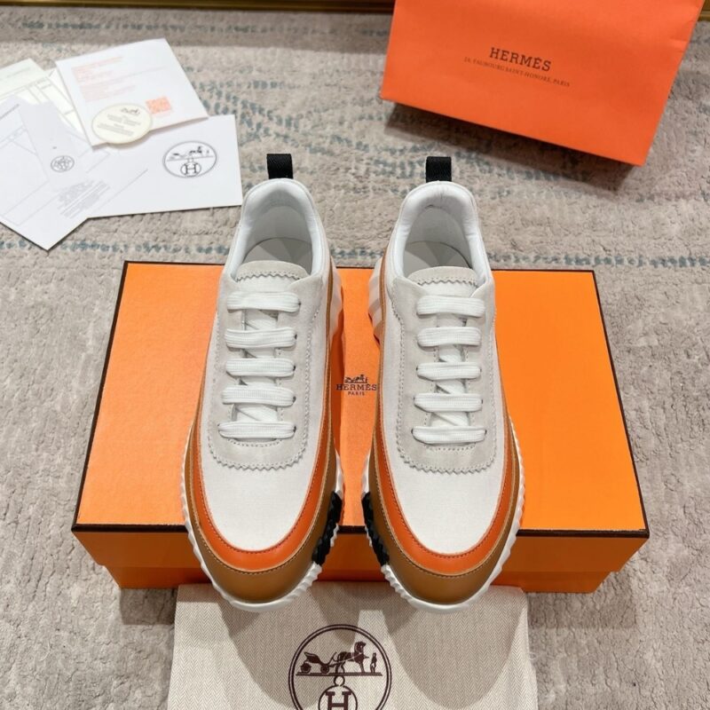 Alternative view of HERMES BOUNCING SNEAKER WHITE AND BROWN H242796ZH90400