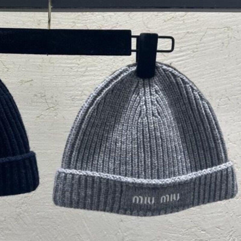 Alternative view of MIUMIU WOOL BEANIE GREY 5HC375 2CSF F0I13