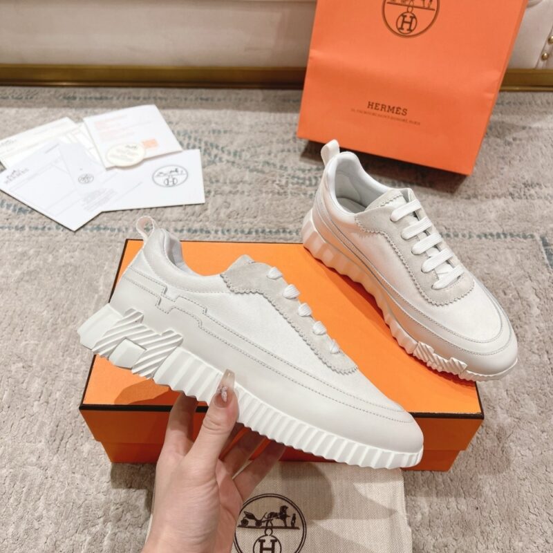 Alternative view of HERMES BOUNCING SNEAKER LIGHT GRAY WHITE