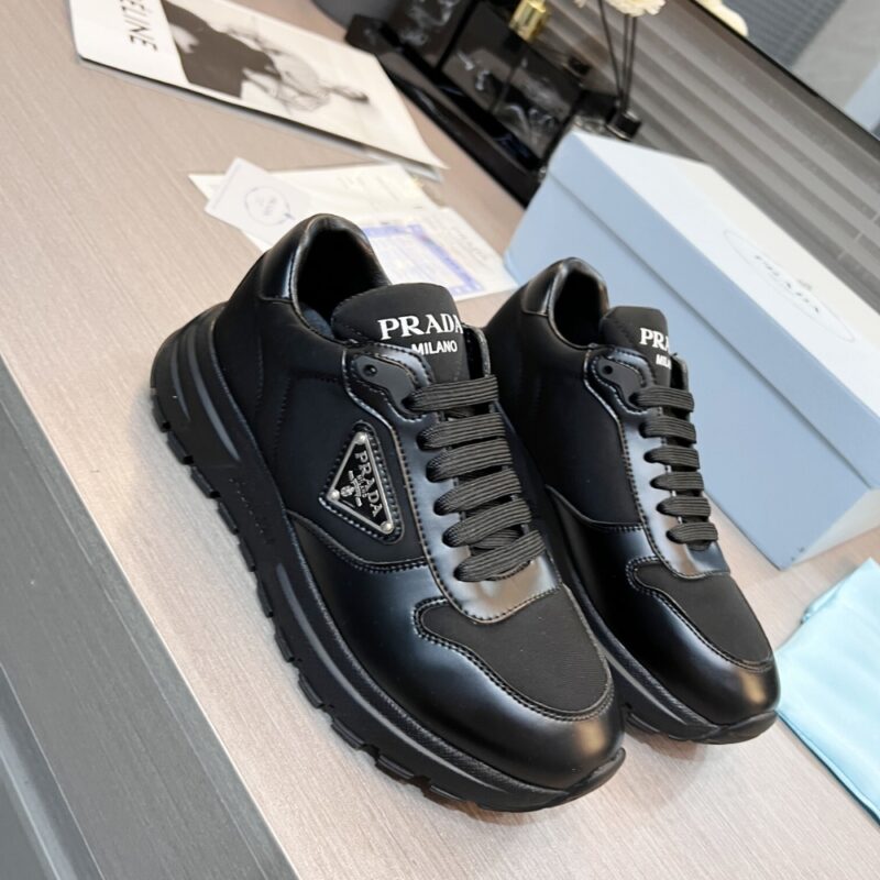 Alternative view of PRADA PRAX 01 RE NYLON AND BRUSHED LEATHER SNEAKER BLACK 2EE369 3LF5 F0632 F G000