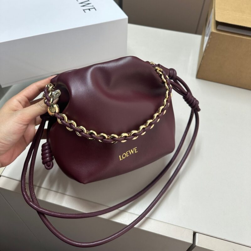 Alternative view of LOEWE MINI FLAMENCO PURSE IN MELLOW NAPPA DARK BURGUNDY 23CM A914CBPX03 7240