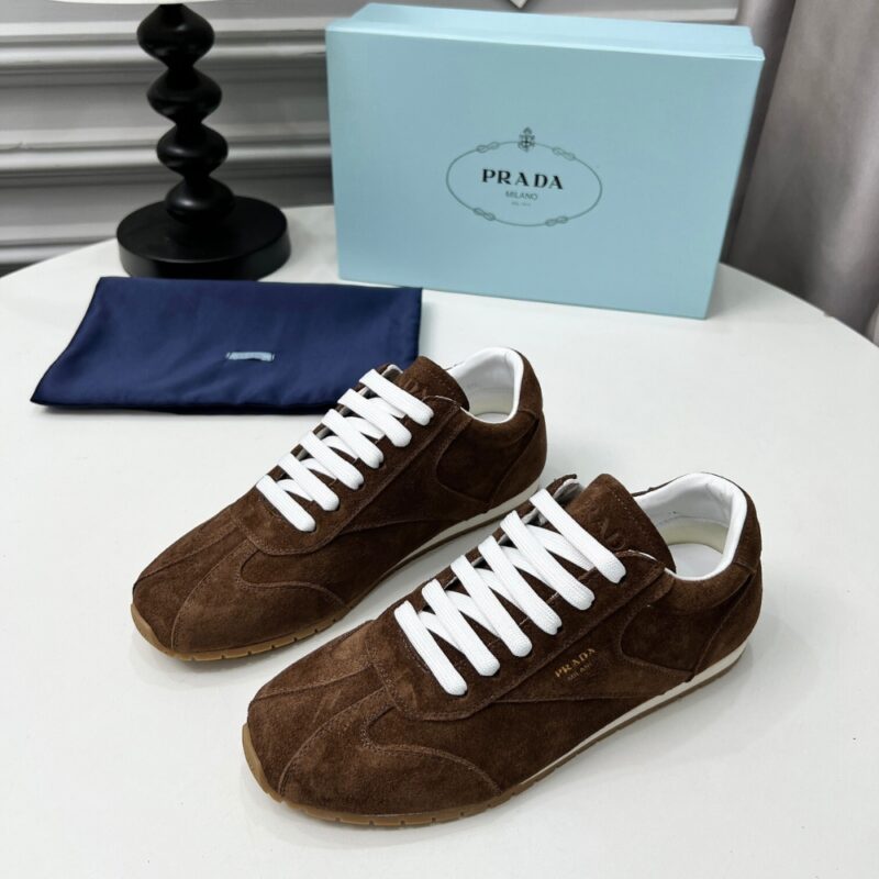 Alternative view of PRADA SUEDE SNEAKERS DARK BROWN 1E152O 054 F0324 F 020