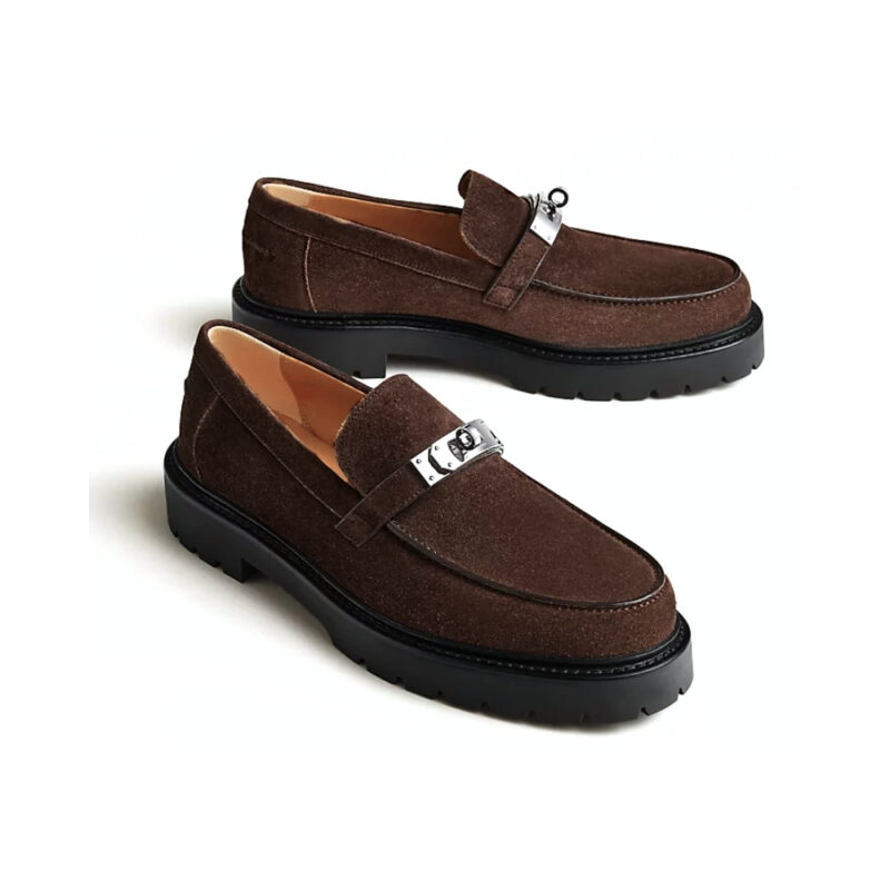 HERMES ICONE LOAFER BROWN H242908ZAF7390