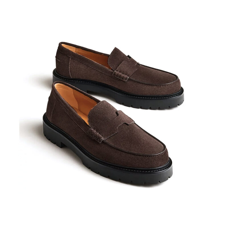 HERMES KLEMENT LOAFER BROWN H252905ZAF7420