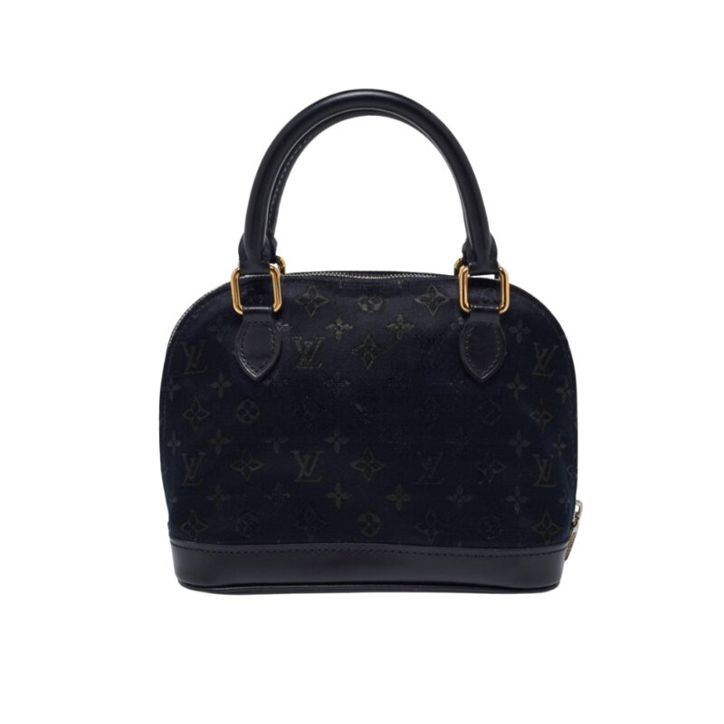 LOUIS VUITTON ALMA DENIM BLACK 24CM