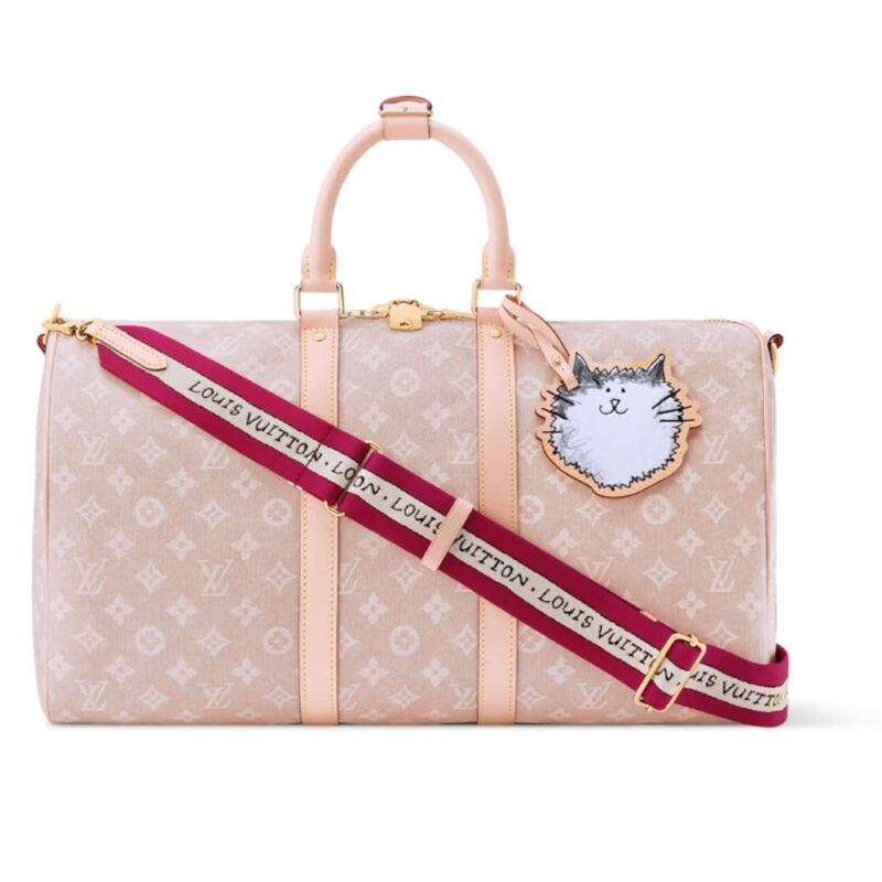 LOUIS VUITTON KEEPALL BANDOULIÈRE 45 MEOWGRAM CANVAS 45CM M25787