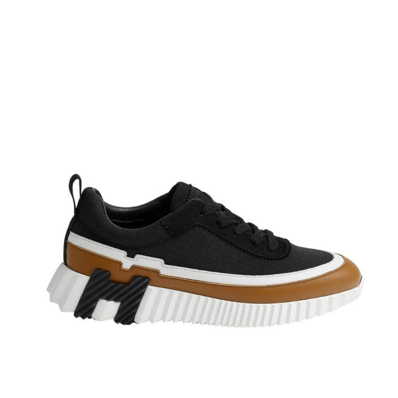 HERMES BOUNCING SNEAKER BLACK AND BROWN H242087Z 02340