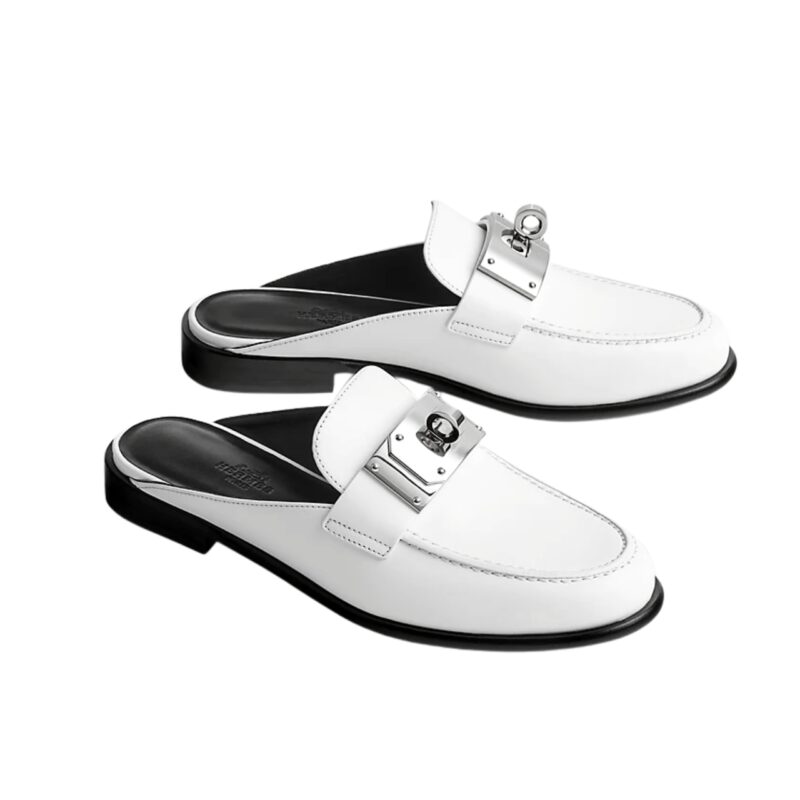 HERMES LOTA MULE WHITE H241159Z 90360