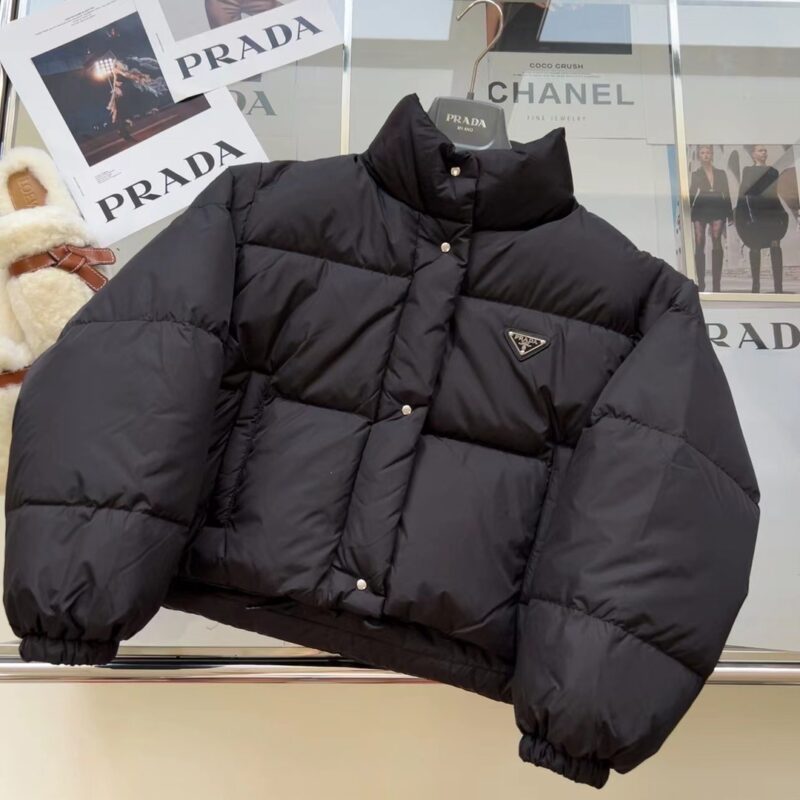 Alternative view of PRADA RE NYLON CROPPED CONVERTIBLE DOWN JACKET BLACK 291805 11A9 F0002 S 222