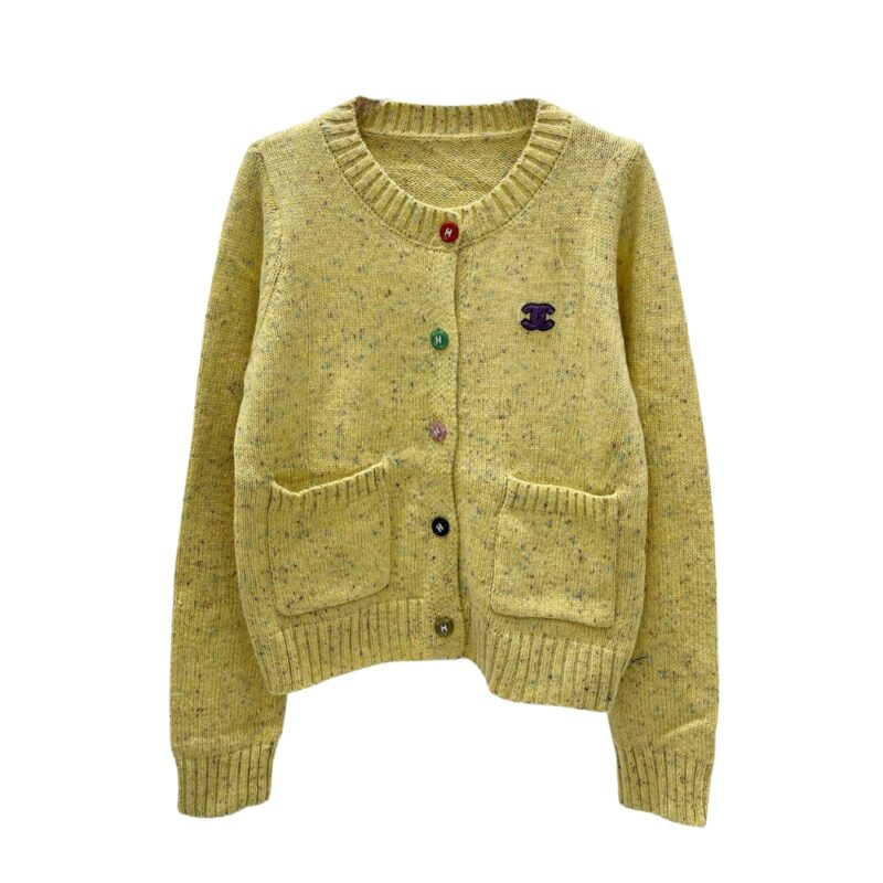 CHANEL KNIT CARDIGAN YELLOW