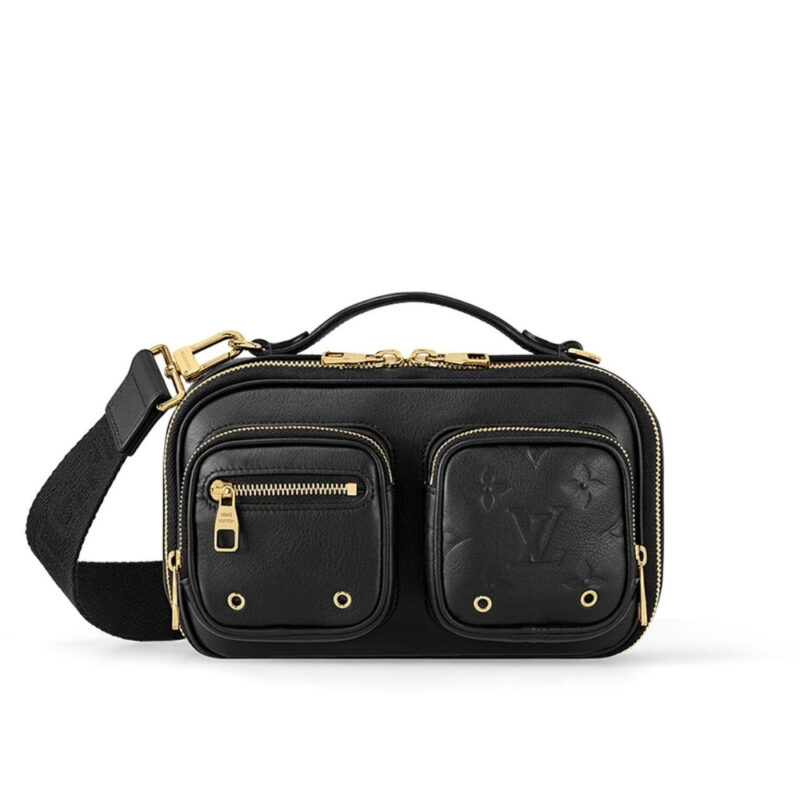 LOUIS VUITTON UTILITY CROSSBODY BAG BLACK 18CM M80450
