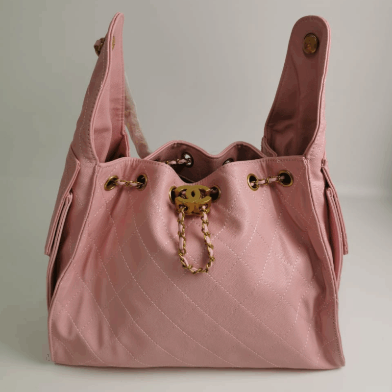 Alternative view of CHANEL 25 SMALL HANDBAG METALLIC AND GOLD TONE METAL LIGHT PINK 26CM AS5293 B20304 NAGEO