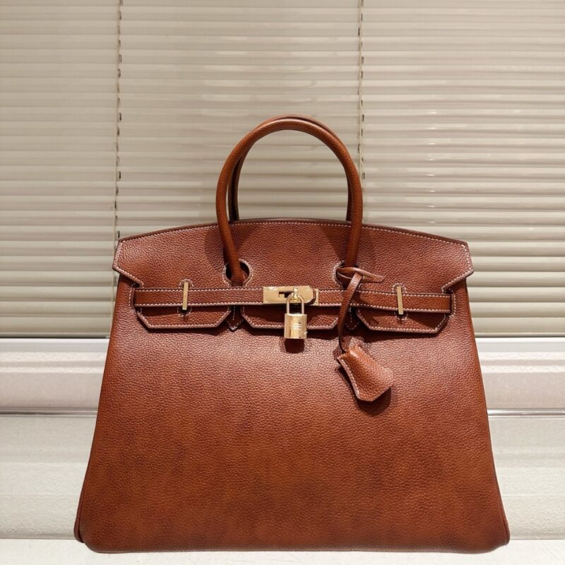 Alternative view of HERMES BIRKIN 35 BARENIA FAUBOURG FAUVE GOLD HARDWARE BROWN 35CM