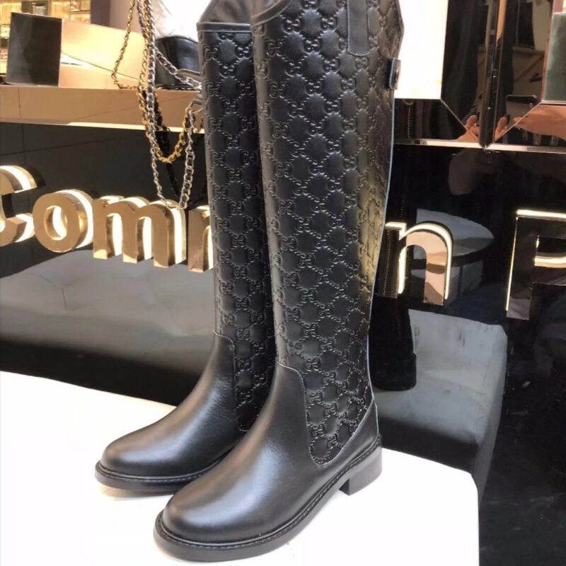 Alternative view of GUCCI GUCCISSIMA RIDING BOOT BLACK
