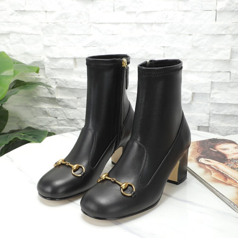 Alternative view of GUCCI WOMEN HORSEBIT ANKLE BOOTIE ‎BLACK 794334 AADP3 1000