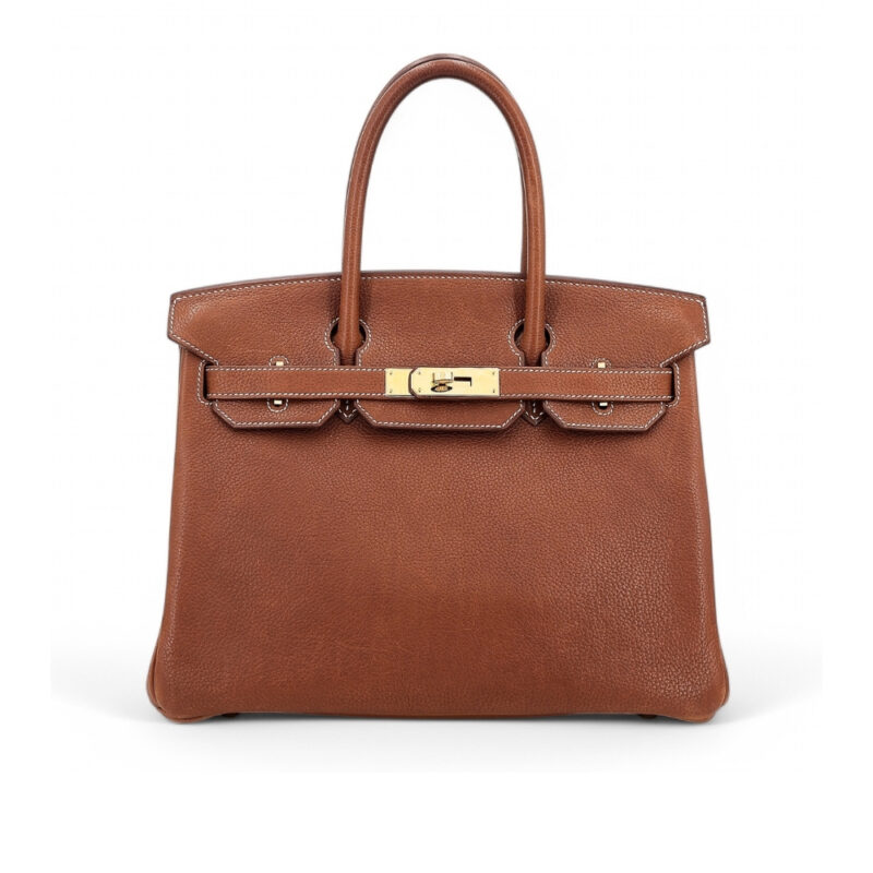 HERMES BIRKIN 35 BARENIA FAUBOURG FAUVE GOLD HARDWARE BROWN 35CM