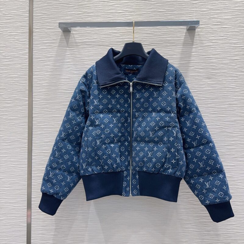 Alternative view of LOUIS VUITTON MONOGRAM BLUE DENIM BOMBER JACKET