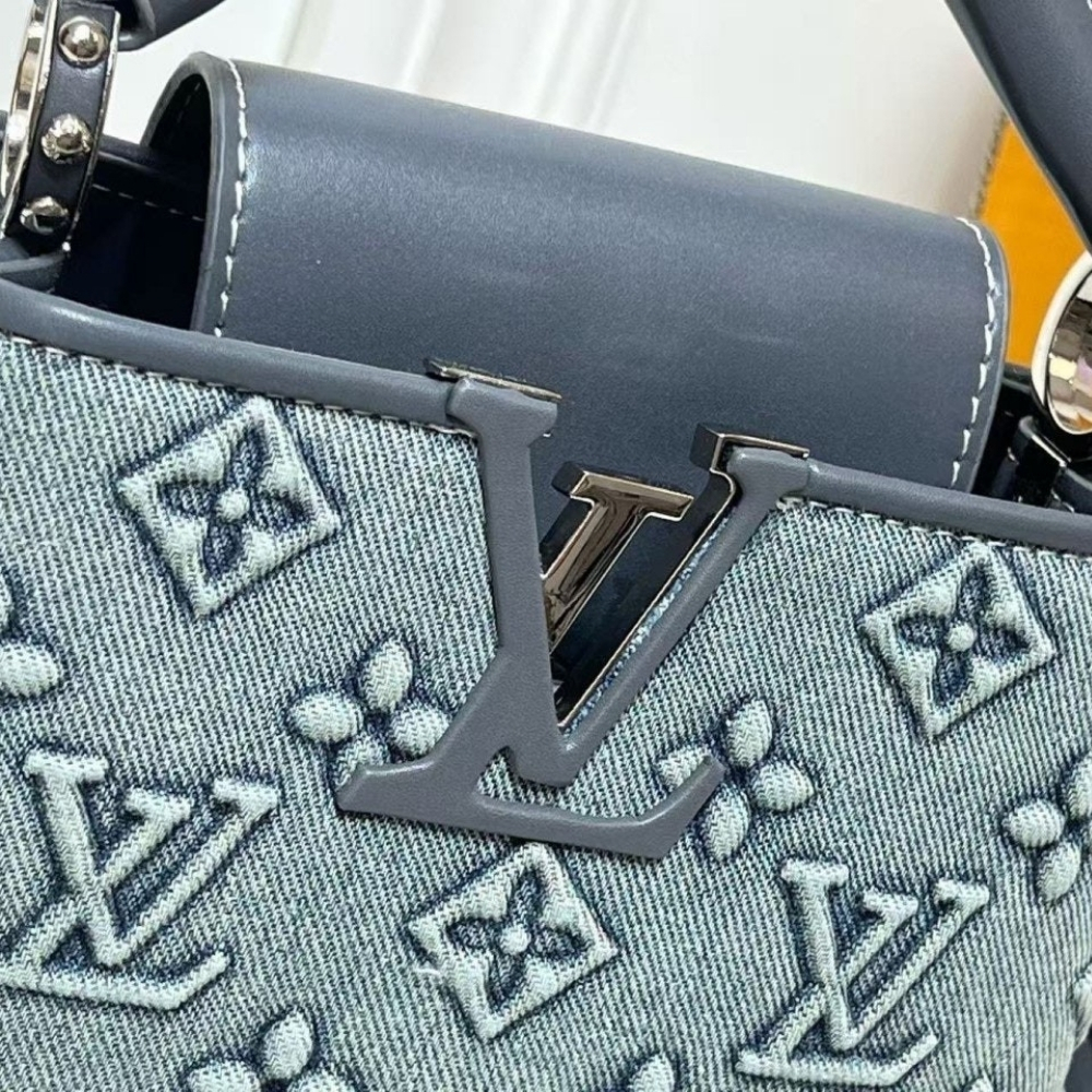 Louis Vuitton Capucines Mini Denim Dark Blue 21Cm - Image 7