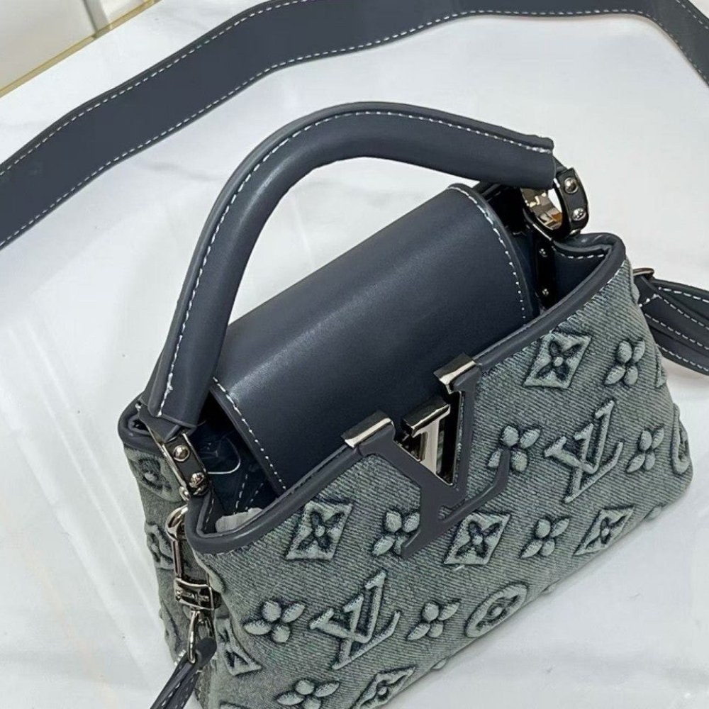 Louis Vuitton Capucines Mini Denim Dark Blue 21Cm - Image 8