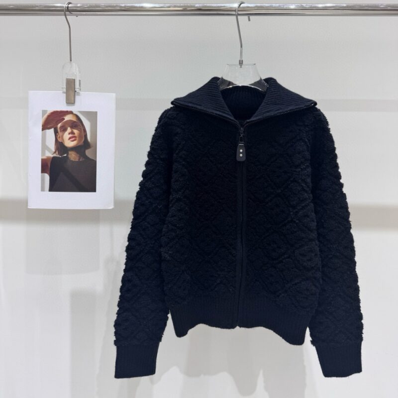 Alternative view of LOUIS VUITTON MONOGRAM TOWELING ZIP UP JACKET  BLACK 1AIQDV