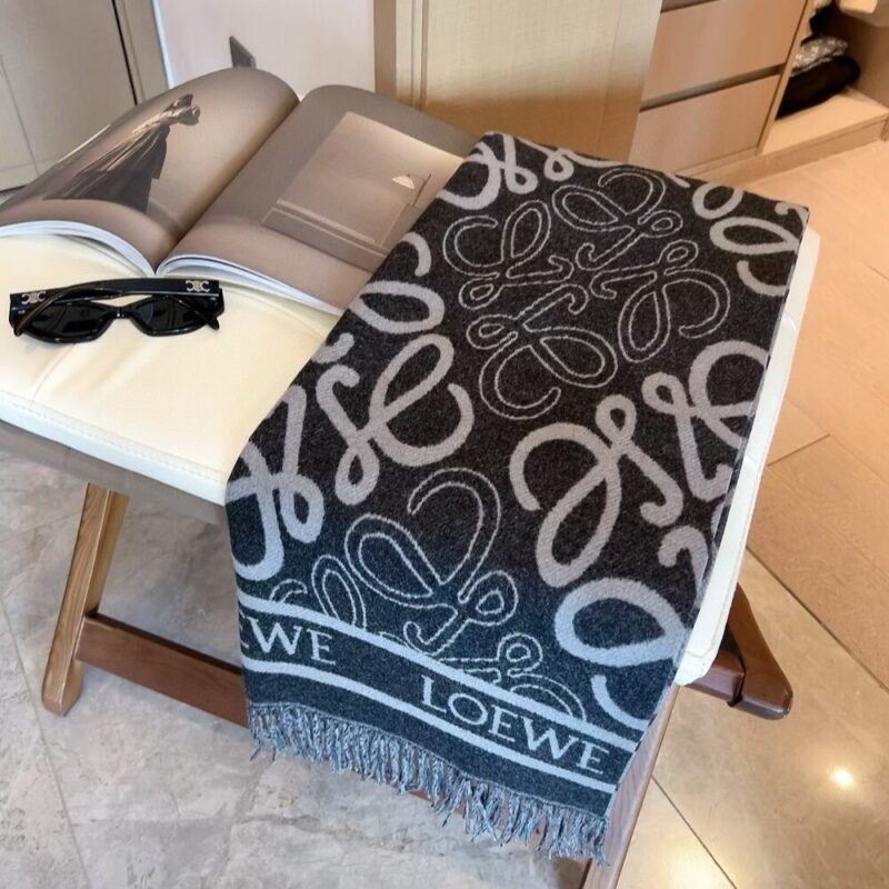 Alternative view of LOEWE ANAGRAM SCARF BLACK 180CM